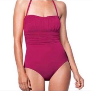 SPANX One Piece Bandeau Bathing Suit.